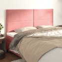 VidaXL Zagłówki do łóżka, 4 szt., różowy, 100x5x78/88 cm, aksamitny