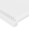 VidaXL Rama łóżka z zagłówkiem, białe, 140x190cm, obite sztuczną skórą