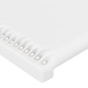 VidaXL Zagłówek do łóżka, biały, 144x5x118/128 cm, sztuczna skóra