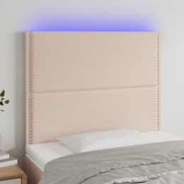 VidaXL Zagłówek do łóżka, cappuccino, 80x5x118/128 cm, sztuczna skóra