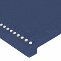 VidaXL Zagłówek do łóżka z LED, niebieski, 93x16x118/128 cm, tkanina