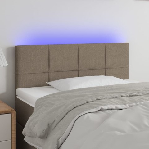 VidaXL Zagłówek do łóżka z LED, taupe, 80x5x78/88 cm, tkanina