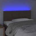 VidaXL Zagłówek do łóżka z LED, taupe, 80x5x78/88 cm, tkanina