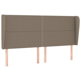 VidaXL Zagłówek uszak, taupe, 203x23x118/128 cm, tkanina