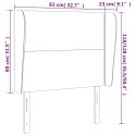 VidaXL Zagłówek uszak, ciemnozielony, 83x23x118/128 cm, aksamit