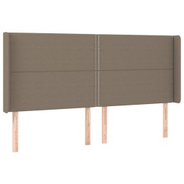 VidaXL Zagłówek uszak, taupe, 203x16x118/128 cm, tkanina