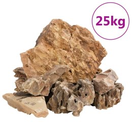 VidaXL Kamienie dragon stone, 25 kg, brązowe, 5-30 cm
