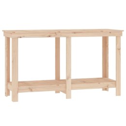 VidaXL Stół roboczy, 140x50x80 cm, lite drewno sosnowe