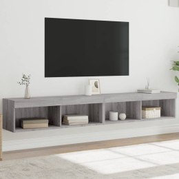 VidaXL Szafki TV z LED, 2 szt., szary dąb sonoma, 100x30x30 cm