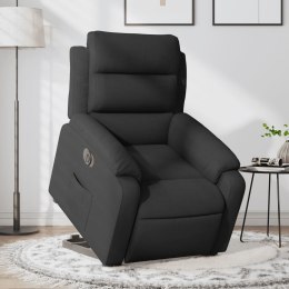 VidaXL Podnoszony fotel masujący, elektryczny, rozkładany, czarny