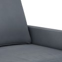 VidaXL Sofa 2-osobowa, ciemnoszary, 120 cm, tapicerowana aksamitem