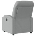 VidaXL Elektryczny fotel rozkładany, jasnoszary, obity tkaniną