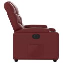 VidaXL Elektryczny fotel rozkładany, winna czerwień, sztuczna skóra