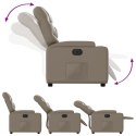 VidaXL Elektryczny fotel rozkładany, cappuccino, obity sztuczną skórą