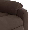 VidaXL Rozkładany fotel elektryczny, masujący, brązowy, mikrofibra