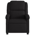 VidaXL Rozkładany fotel masujący, elektryczny, czarny, tkanina
