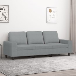 VidaXL Sofa 3-osobowa, jasnoszara, 180 cm, tapicerowana tkaniną