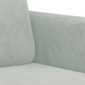 VidaXL Sofa 3-osobowa, jasnoszara, 180 cm, tapicerowana aksamitem