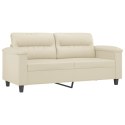 VidaXL 2-osobowa sofa, kremowy, 140 cm, sztuczna skóra