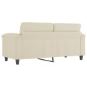 VidaXL 2-osobowa sofa, kremowy, 140 cm, sztuczna skóra