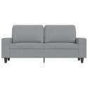 VidaXL Sofa 2-osobowa, jasnoszara, 140 cm, tapicerowana tkaniną