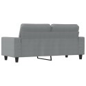 VidaXL Sofa 2-osobowa, jasnoszara, 140 cm, tapicerowana tkaniną