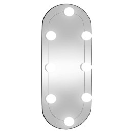 VidaXL Lustro ścienne z LED, 25x60 cm, szklane, owalne