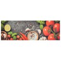 VidaXL Dywanik kuchenny, wzór w warzywa, 60x180 cm, aksamit
