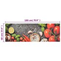 VidaXL Dywanik kuchenny, wzór w warzywa, 60x180 cm, aksamit