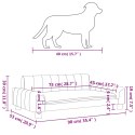 VidaXL Legowisko dla psa, czarne, 90x53x30 cm, obite tkaniną