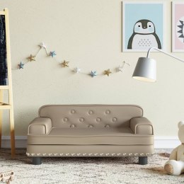 VidaXL Sofa dla dzieci, cappuccino, 70x45x30 cm, sztuczna skóra