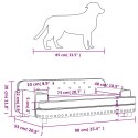 VidaXL Legowisko dla psa, różowe, 90x53x30 cm, aksamit