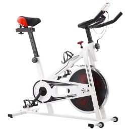 VidaXL Rower treningowy do ćwiczeń, z pomiarem pulsu, biało-czerwony