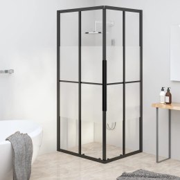 VidaXL Kabina prysznicowa, półmrożone szkło ESG, 90x70x180 cm, czarna