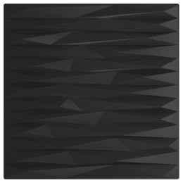 VidaXL Panele ścienne, 24 szt., czarne, 50x50 cm, EPS, 6 m², kamień