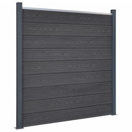 VidaXL Zestaw paneli ogrodzeniowych, szary, 180x186 cm, WPC