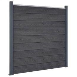 VidaXL Zestaw paneli ogrodzeniowych, szary, 699x186 cm, WPC