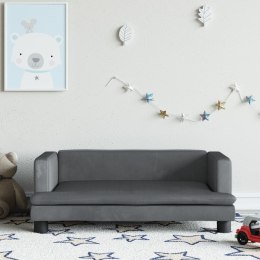 VidaXL Sofa dla dzieci, ciemnoszara, 80x45x30 cm, aksamit