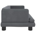 VidaXL Sofa dla dzieci, ciemnoszara, 80x45x30 cm, aksamit