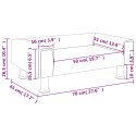 VidaXL Sofa dla dzieci, różowa, 70x45x26,5 cm, aksamit