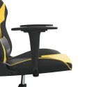 VidaXL Fotel gamingowy, czarno-złoty, sztuczna skóra