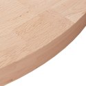 VidaXL Okrągły blat do stolika, Ø70x4 cm, surowe drewno dębowe