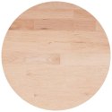 VidaXL Okrągły blat do stolika, Ø50x1,5 cm, surowe drewno dębowe