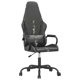 VidaXL Masujący fotel gamingowy, moro-czarny, sztuczna skóra
