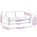 VidaXL Sofa 2-osobowa, ciemnozielona, 140 cm, tapicerowana aksamitem