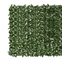 VidaXL Parawan balkonowy, ciemnozielone liście, 200x150 cm