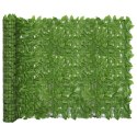 VidaXL Parawan balkonowy, zielone liście, 200x150 cm