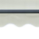 VidaXL Zwijana markiza z LED i czujnikiem wiatru, 300x250 cm, kremowa