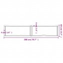 VidaXL Blat, ciemnobrązowy 200x40x(2-6)cm drewno z naturalną krawędzią