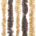VidaXL Zasłona przeciwko owadom, ciemny brąz i beż, 56x185 cm, szenil
